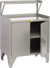 Little Giant - Receiving Station - 36 Inch Wide x 24 Inch Deep x 54-1/2 Inch High, Gray - Exact Tool & Supply