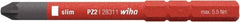 Wiha - 6mm Drive, #2 Pozidriv Screwdriver Bit - 75mm OAL - Exact Tool & Supply