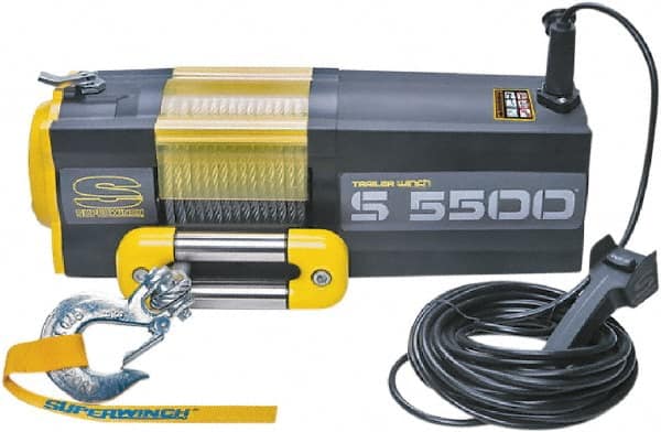 Superwinch - 5,500 Lb. Capacity, 9/32" x 60' Cable, DC Electric Winch - Exact Tool & Supply