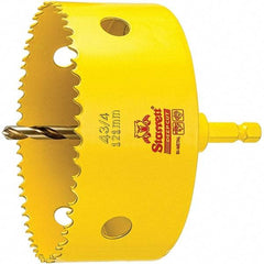 Starrett - 4-3/4" Diam, 2" Cutting Depth, Hole Saw - High Speed Steel Saw, Toothed Edge - Exact Tool & Supply