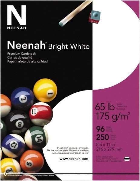 Neenah Paper - 8-1/2" x 11" White Copy Paper - Use with Laser Printers, Inkjet Printers, Copiers - Exact Tool & Supply