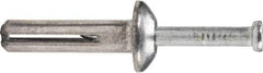 Powers Fasteners - 1/4" Diam, 1/4" Drill, 3" OAL, 1-3/4" Min Embedment Hammer Drive Concrete Anchor - 1018 Steel, Zinc-Plated Finish, Flat Head, Hammer Drive - Exact Tool & Supply