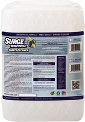 Surge Industrial - 5 Gal Container Carpet Cleaner - Light Citrus Scent, Use on Carpet & Upholstery - Exact Tool & Supply