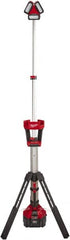 Milwaukee Tool - Cordless Work Lights; Voltage: 18 ; Run Time: 8 Hrs. ; Lumens: 3000 ; Color: Red/ Black ; Includes: (1)?M18? ROCKET? Tower Light/Charger?(2136-20) ; PSC Code: 6210 - Exact Tool & Supply