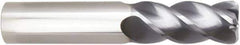 Niagara Cutter - 12mm, 36mm LOC, 12mm Shank Diam, 84mm OAL, 4 Flute, Solid Carbide Square End Mill - Single End, AlTiN Finish, Helical Flute, Variable° Helix, Centercutting, Right Hand Cut, Right Hand Flute, Series STR440M.2 - Exact Tool & Supply