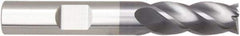 Niagara Cutter - 1/2", 1" LOC, 1/2" Shank Diam, 3" OAL, 4 Flute, Solid Carbide Square End Mill - Single End, AlTiN Finish, Helical Flute, Variable° Helix, Centercutting, Right Hand Cut, Right Hand Flute, Series STS430.2 - Exact Tool & Supply