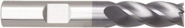 Niagara Cutter - 3/8", 3/8" LOC, 3/8" Shank Diam, 2" OAL, 4 Flute, Solid Carbide Square End Mill - Single End, AlTiN Finish, Helical Flute, Variable° Helix, Centercutting, Right Hand Cut, Right Hand Flute, Series STS430.2 - Exact Tool & Supply