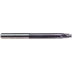 Emuge - 7/16" Diam, 11/32" LOC, 2 Flute Solid Carbide Roughing & Finishing End Mill - TiAlN Finish, 5" OAL, 7/16" Shank Diam, Cylindrical Shank, 30° Helix, Extra Long Length - Exact Tool & Supply