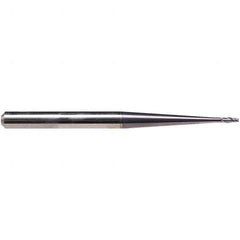 Emuge - 3mm Diam, 3.5mm LOC, 2 Flute Solid Carbide Roughing & Finishing End Mill - TiAlN Finish, 80mm OAL, 6mm Shank Diam, Cylindrical Shank, 30° Helix, Extra Long Length - Exact Tool & Supply