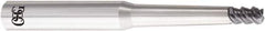 OSG - 6mm, 3 Flute, Single End, Solid Carbide, 1.5mm Corner Radius End Mill - 130mm OAL, 55° Helix, Right Hand Flute, 9mm LOC, Right Hand Cut, 62.3mm Extended Reach - Exact Tool & Supply