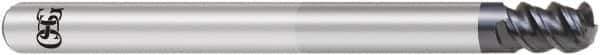 OSG - 10mm, 3 Flute, Single End, Solid Carbide, 2mm Corner Radius End Mill - 120mm OAL, 55° Helix, Right Hand Flute, 15mm LOC, Right Hand Cut, 70mm Extended Reach - Exact Tool & Supply