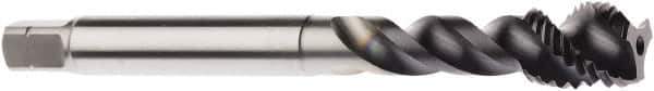 Seco - M22x1.50 Metric 4 Flute 6HX Modified Bottoming Spiral Flute Tap - Powdered Metal, AlTiN Finish, 125mm OAL, Right Hand Flute, Right Hand Thread, H6 - Exact Tool & Supply