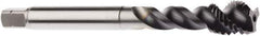 Seco - M22x1.50 Metric 4 Flute 6HX Modified Bottoming Spiral Flute Tap - Powdered Metal, AlTiN Finish, 125mm OAL, Right Hand Flute, Right Hand Thread, H6 - Exact Tool & Supply