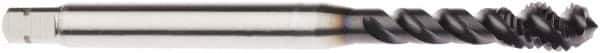 Seco - M2.6x0.40 Metric 3 Flute 6HX Modified Bottoming Spiral Flute Tap - Powdered Metal, AlTiN Finish, 56mm OAL, Right Hand Flute, Right Hand Thread, H6 - Exact Tool & Supply