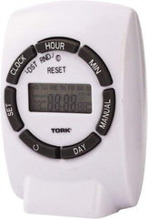 TORK nsi - 7 Day Indoor Digital Electrical Timer - 20 On/Off, 125 VAC, 1,875 Watts, 20 Modes - Exact Tool & Supply