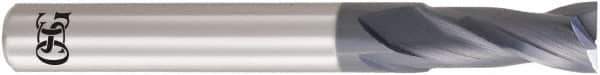 OSG - 1/16", 1/8" LOC, 1/8" Shank Diam, 2" OAL, 2 Flute, Solid Carbide Square End Mill - Single End, WXL Finish, 30° Helix, Centercutting, Right Hand Cut, Right Hand Flute - Exact Tool & Supply