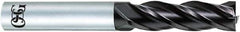 OSG - 6.5mm, 24mm LOC, 8mm Shank Diam, 70mm OAL, 4 Flute, Solid Carbide Square End Mill - Single End, WXL Finish, 30° Helix, Centercutting, Right Hand Cut, Right Hand Flute - Exact Tool & Supply