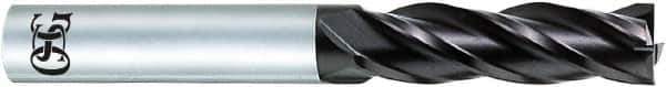 OSG - 13mm, 40mm LOC, 12mm Shank Diam, 100mm OAL, 4 Flute, Solid Carbide Square End Mill - Single End, WXL Finish, 30° Helix, Centercutting, Right Hand Cut, Right Hand Flute - Exact Tool & Supply