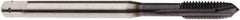 Seco - M10x1.50 Metric, 3 Flute, AlTiN Finish, Powdered Metal Spiral Point Tap - Plug Chamfer, Right Hand Thread, 3-15/16" OAL, 0.7559" Thread Length, 10mm Shank Diam, 6HX Class of Fit - Exact Tool & Supply