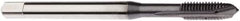 Seco - M10x1.50 Metric, 3 Flute, TiCN Finish, Cobalt Spiral Point Tap - Plug Chamfer, Right Hand Thread, 100mm OAL, 19.2mm Thread Length, 10mm Shank Diam, 6H Class of Fit - Exact Tool & Supply