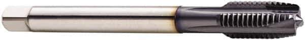 Seco - M18x2.50 Metric, 4 Flute, TiCN Finish, Cobalt Spiral Point Tap - Plug Chamfer, Right Hand Thread, 125mm OAL, 30mm Thread Length, 14mm Shank Diam, 6H Class of Fit - Exact Tool & Supply