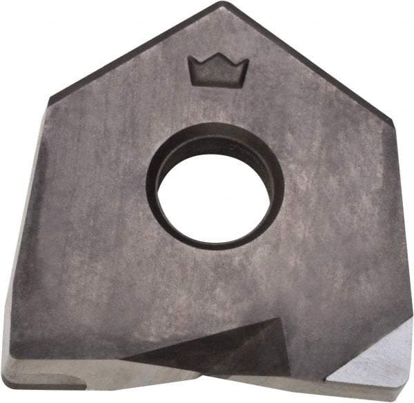 Millstar - BDS1 Grade CM10 PCD Milling Insert - Uncoated, 0.16" Thick, 1" Inscribed Circle, 1/16" Corner Radius - Exact Tool & Supply