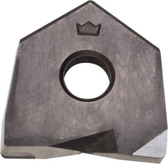 Millstar - BDS1 Grade CM10 PCD Milling Insert - Uncoated, 0.16" Thick, 1" Inscribed Circle, 1/16" Corner Radius - Exact Tool & Supply