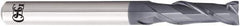 OSG - 5.1mm, 15.3mm LOC, 6mm Shank Diam, 55mm OAL, 2 Flute, Solid Carbide Square End Mill - Single End, WXL Finish, 35° Helix, Centercutting, Right Hand Cut, Right Hand Flute - Exact Tool & Supply