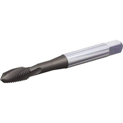Kennametal - 5/16-24 UNF 3 Flute Plug Spiral Flute Tap - Vanadium High Speed Steel, Oxide Finish, 2-23/32" OAL, Left Hand Flute, Right Hand Thread, H6, Series T690 - Exact Tool & Supply