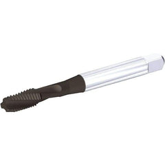 Kennametal - 5/16-24 UNF 3 Flute 3B Modified Bottoming Spiral Flute Tap - Vanadium High Speed Steel, TiN/CrC/C Finish, 90mm OAL, Right Hand Flute, Right Hand Thread, H3, Series T686 - Exact Tool & Supply