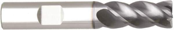 Niagara Cutter - 1", 4 Flute, Single End, Solid Carbide, 0.12" Corner Radius End Mill - 4" OAL, Right Hand Flute, 1" LOC, Right Hand Cut - Exact Tool & Supply