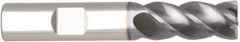 Niagara Cutter - 1", 4 Flute, Single End, Solid Carbide, 0.12" Corner Radius End Mill - 4" OAL, Right Hand Flute, 1" LOC, Right Hand Cut - Exact Tool & Supply