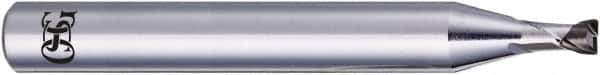 OSG - 1mm, 2 Flute, CBN, 0.05mm Corner Radius End Mill - 45mm OAL, 30° Helix, Right Hand Flute, 0.6mm LOC, Right Hand Cut, - Exact Tool & Supply