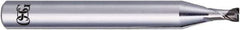 OSG - 1mm, 2 Flute, CBN, 0.05mm Corner Radius End Mill - 45mm OAL, 30° Helix, Right Hand Flute, 0.6mm LOC, Right Hand Cut, - Exact Tool & Supply