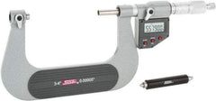 SPI - 75 to 100mm Range, Electronic Screw Thread Micrometer - Ratchet Stop Thimble, 0.00005" Graduation, 0.0002" Accuracy - Exact Tool & Supply