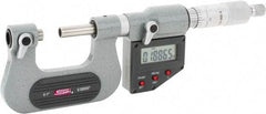 SPI - 0 to 25mm Range, Electronic Screw Thread Micrometer - Ratchet Stop Thimble, 0.00005" Graduation, 0.0001" Accuracy - Exact Tool & Supply