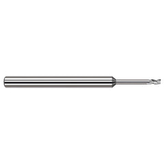 Harvey Tool - 0.08", 0.12" LOC, 1/8" Shank Diam, 2-1/2" OAL, 3 Flute Solid Carbide Square End Mill - Exact Tool & Supply
