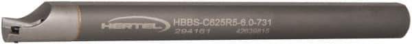 Hertel - 0.731" Min Bore Diam, 6" OAL, 5/8" Shank Diam, HBBS Indexable Boring Bar - 4-1/2" Max Bore Depth, TD.., TP.. Insert, Screw Holding Method - Exact Tool & Supply