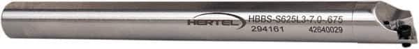 Hertel - 0.675" Min Bore Diam, 7" OAL, 5/8" Shank Diam, HBBS Indexable Boring Bar - 2-1/2" Max Bore Depth, WPMT Insert, Screw Holding Method - Exact Tool & Supply