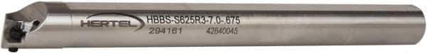Hertel - 0.675" Min Bore Diam, 7" OAL, 5/8" Shank Diam, HBBS Indexable Boring Bar - 2-1/2" Max Bore Depth, WPMT Insert, Screw Holding Method - Exact Tool & Supply