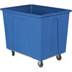 Wesco Industrial Products - 350 Lb Load Capacity, 4 Bushels, Plastic Box Truck - 21" Wide x 32" Long x 21-1/2" High, Blue - Exact Tool & Supply