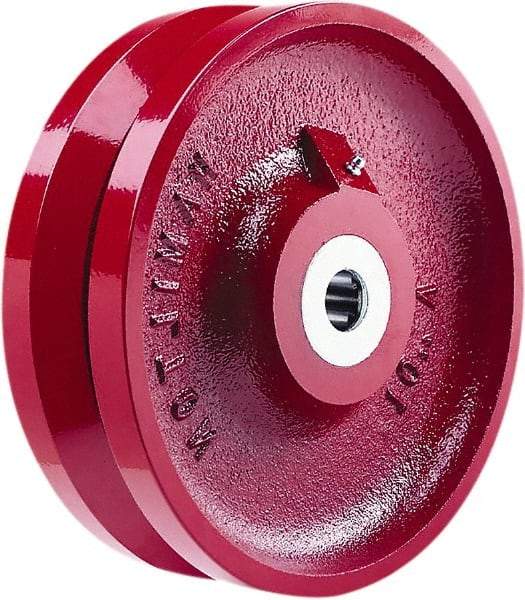 Hamilton - 10 Inch Diameter x 3 Inch Wide, Cast Iron Caster Wheel - 3,000 Lb. Capacity, 3-1/4 Inch Hub Length, 1-1/4 Inch Axle Diameter, Tapered Roller Bearing - Exact Tool & Supply