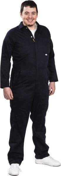 PRO-SAFE - Size M, Navy Blue, Zipper, Arc Flash Coverall - 32 to 34" Chest, Indura Ultra Soft, Cotton, Nylon, 6 Pockets - Exact Tool & Supply