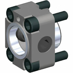 Kennametal - Neutral Cut, KM20 Modular Connection, Adapter/Mount Lathe Modular Clamping Unit - 18mm Square Shank Diam, 0.945" OAL, Series NCM-SF Flange Mount - Exact Tool & Supply