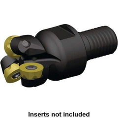 Kennametal - 28mm Cutting Diam, 29mm Shank Diam, 1.575" Max Depth of Cut, Modular Connection Indexable Copy End Mill - 4 Inserts, RP.T 1204M0.. Insert, KSRM Toolholder, Steel, Through Coolant - Exact Tool & Supply