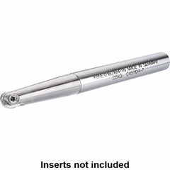 Kennametal - 12mm Cut Diam, 6mm Max Depth of Cut, 16mm Shank Diam, 120mm OAL, Indexable Ball Nose End Mill - 70mm Head Length, Straight Shank, KDMB Toolholder, KDMB 12.. Insert - Exact Tool & Supply