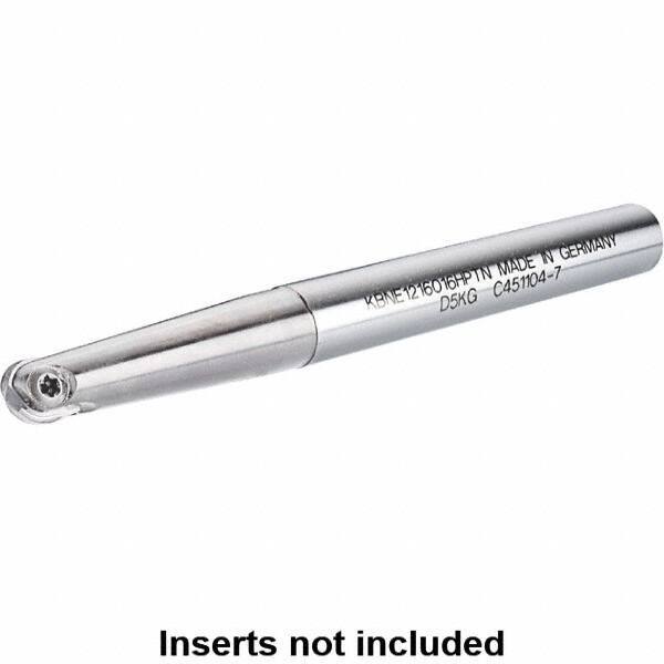 Kennametal - 16mm Cut Diam, 8mm Max Depth of Cut, 20mm Shank Diam, 140mm OAL, Indexable Ball Nose End Mill - 70mm Head Length, Straight Shank, KDMB Toolholder, KDMB 16.. Insert - Exact Tool & Supply