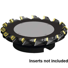Kennametal - 93.8mm Cut Diam, 27mm Arbor Hole, 6.6mm Max Depth of Cut, 45° Indexable Chamfer & Angle Face Mill - 6 Inserts, SECX-EN GN\xB6SECX-GD2\xB6SECX-SN GN Insert, Right Hand Cut, 6 Flutes, Through Coolant, Series Beyond Blast KSSM - Exact Tool & Supply