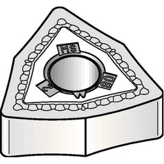 Kennametal - WNMG431 MS Grade KCU10 Carbide Turning Insert - TiAlN Finish, 80° Trigon, 1/2" Inscr Circle, 3/16" Thick, 1/64" Corner Radius - Exact Tool & Supply