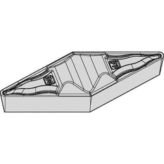 Kennametal - VCMR331 FP Grade KCU25 Carbide Turning Insert - AlTiN Finish, 35° Diamond, 3/8" Inscr Circle, 3/16" Thick, 1/64" Corner Radius - Exact Tool & Supply